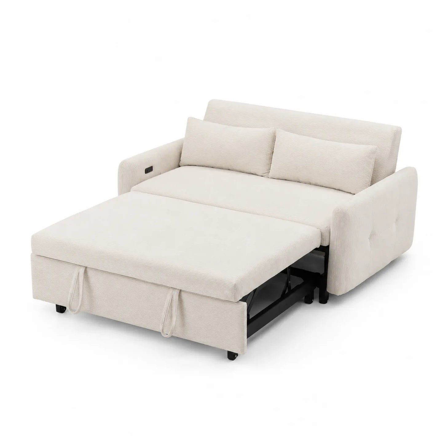 Beiges Schlafsofa aus Polyester, 200 cm x 150 cm