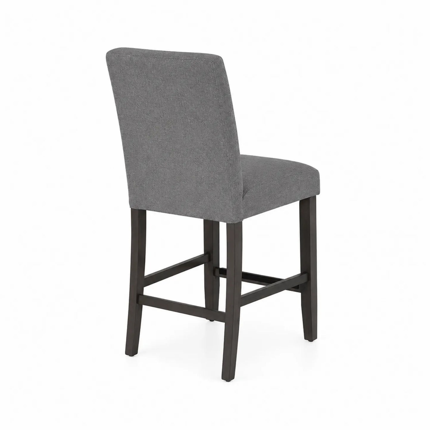 Barhocker mit Rückenlehne Dunkelgrau Stoff 102 cm