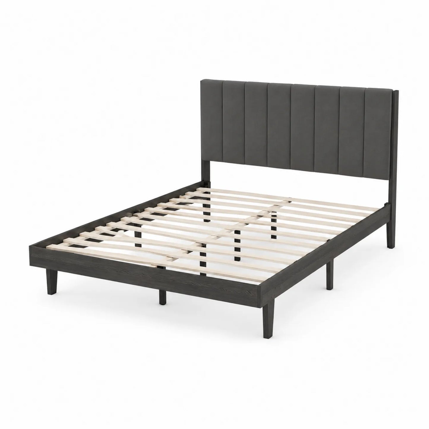 Doppelbett mit Polsterkopfteil Holzrahmen 200x160 cm