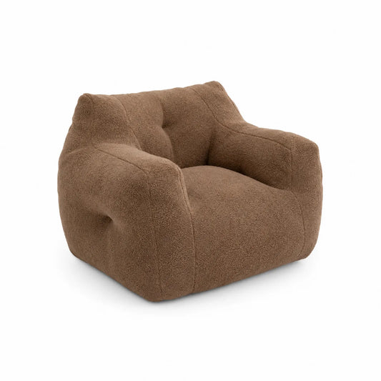 Sessel Braun Bouclé-Stoff