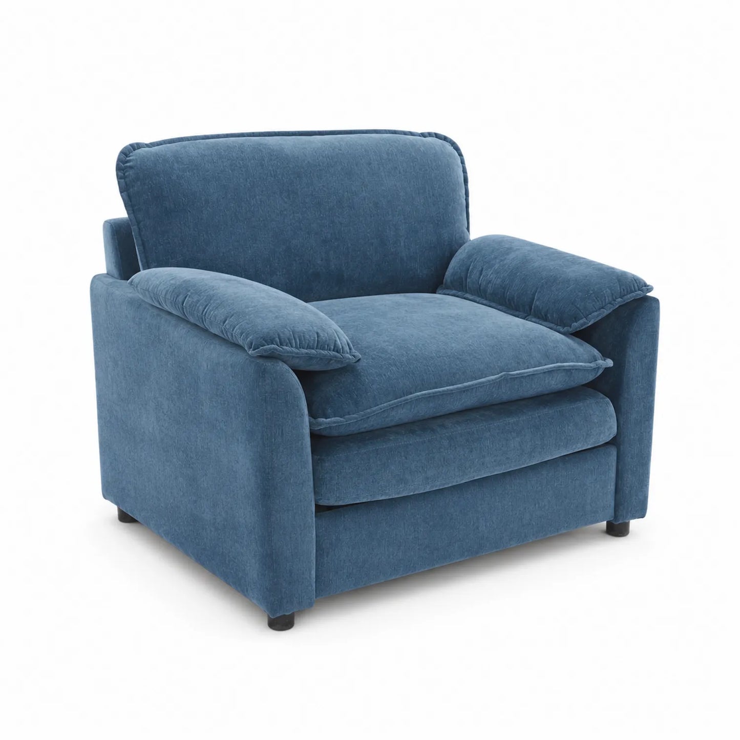 Sessel aus Stoff Blau 100x95x85cm