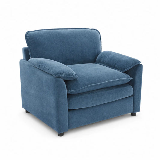Sessel aus Stoff Blau 100x95x85cm