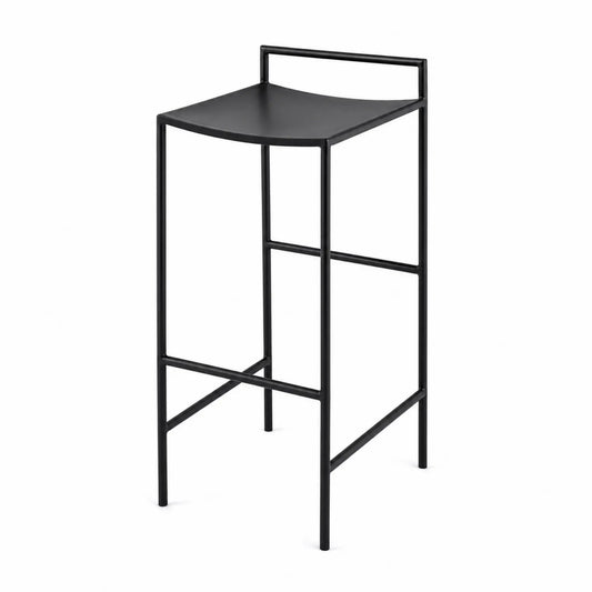 Barhocker Stahl Pulverbeschichtet Schwarz 75x35x35 cm
