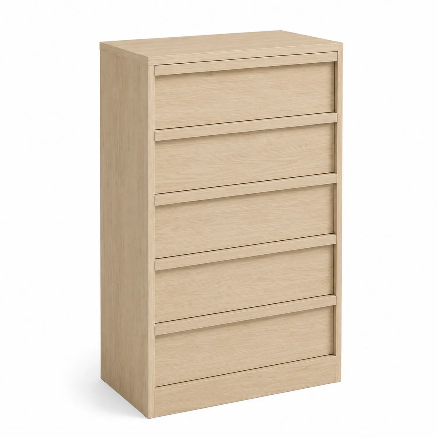 Kommode Eichenfurnier 5 Schubladen 120x60x40cm Eiche