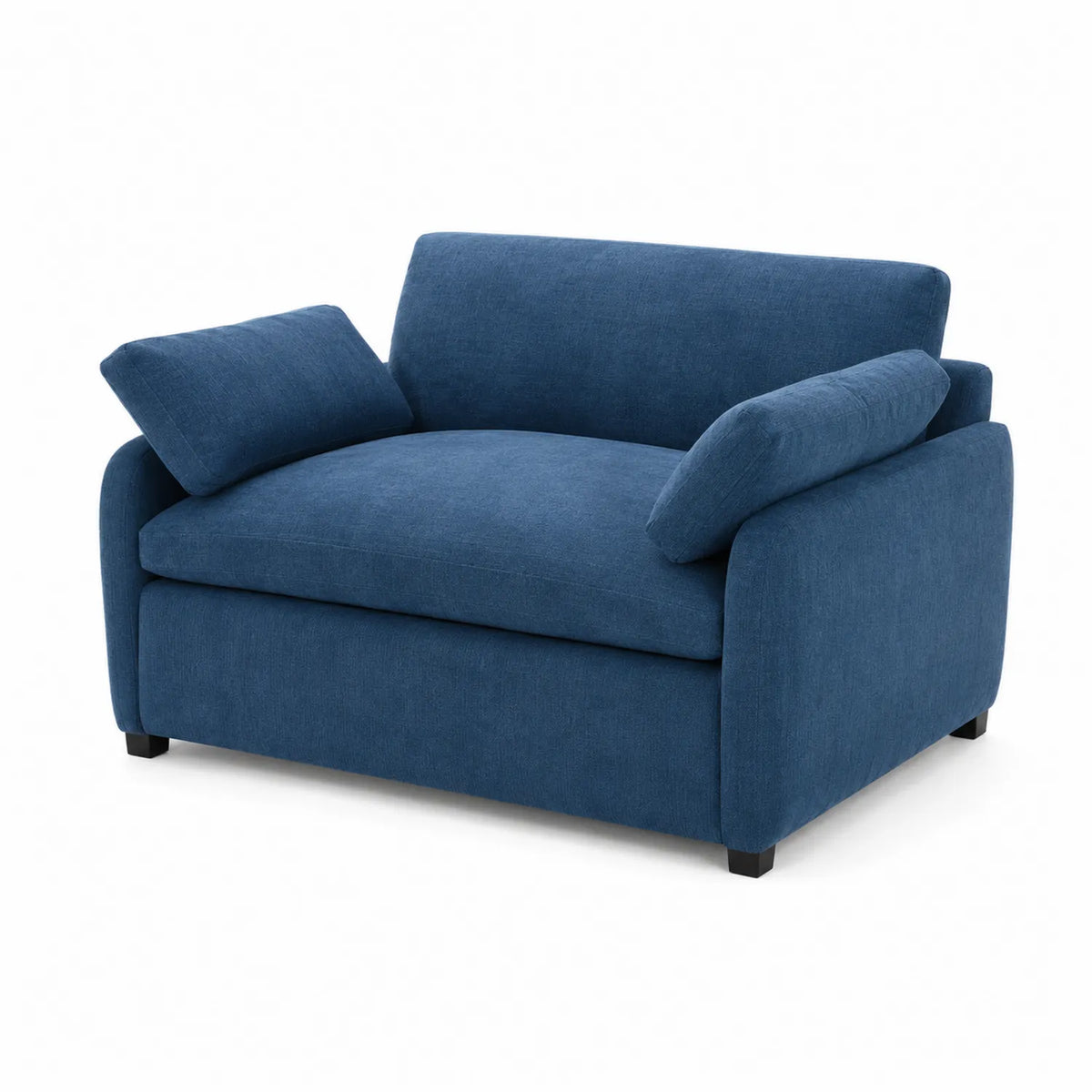 2-Sitzer Sofa Blau Stoff